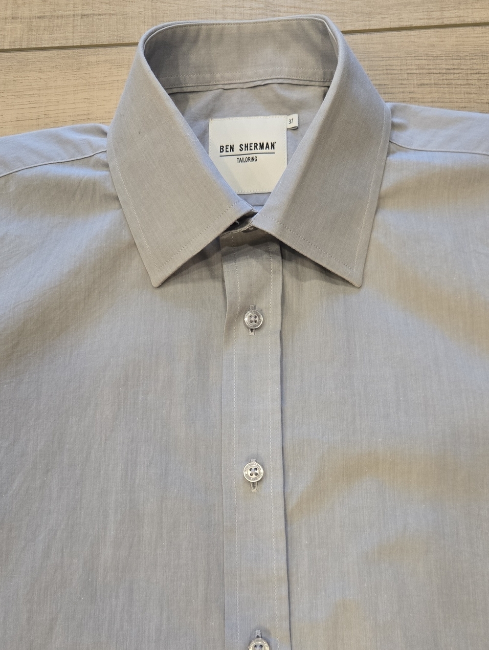 Ben Sherman Light Gray Men's Dress Shirt